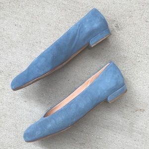 Stuart Weitzman Ballet Flat- Blue Suede